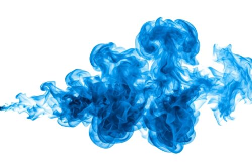 Blue,Smoke,Or,Ink,Isolated,On,White.,Illustration