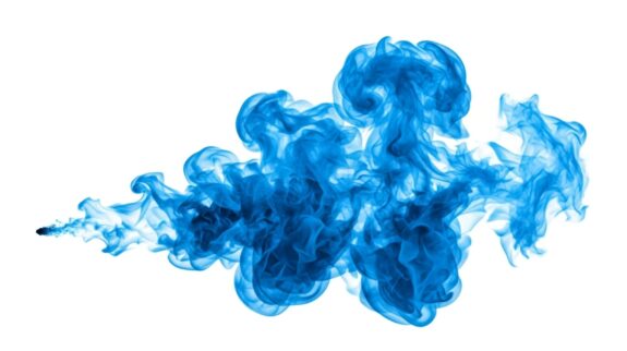 Blue,Smoke,Or,Ink,Isolated,On,White.,Illustration