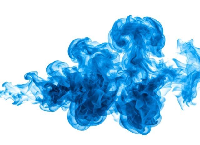 Blue,Smoke,Or,Ink,Isolated,On,White.,Illustration